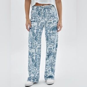 Guess Vintage Originals blue printed jeans